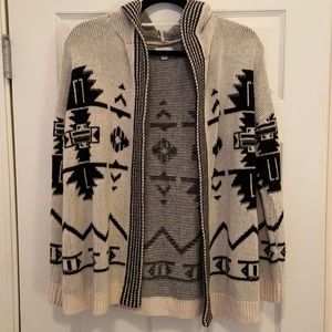 XL cardigan with hood